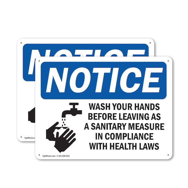 Signmission Safety Culture Sign, 14 in Width, Plastic, Rectangle OS-2PACK-NS-P-1014-L-16865 - main